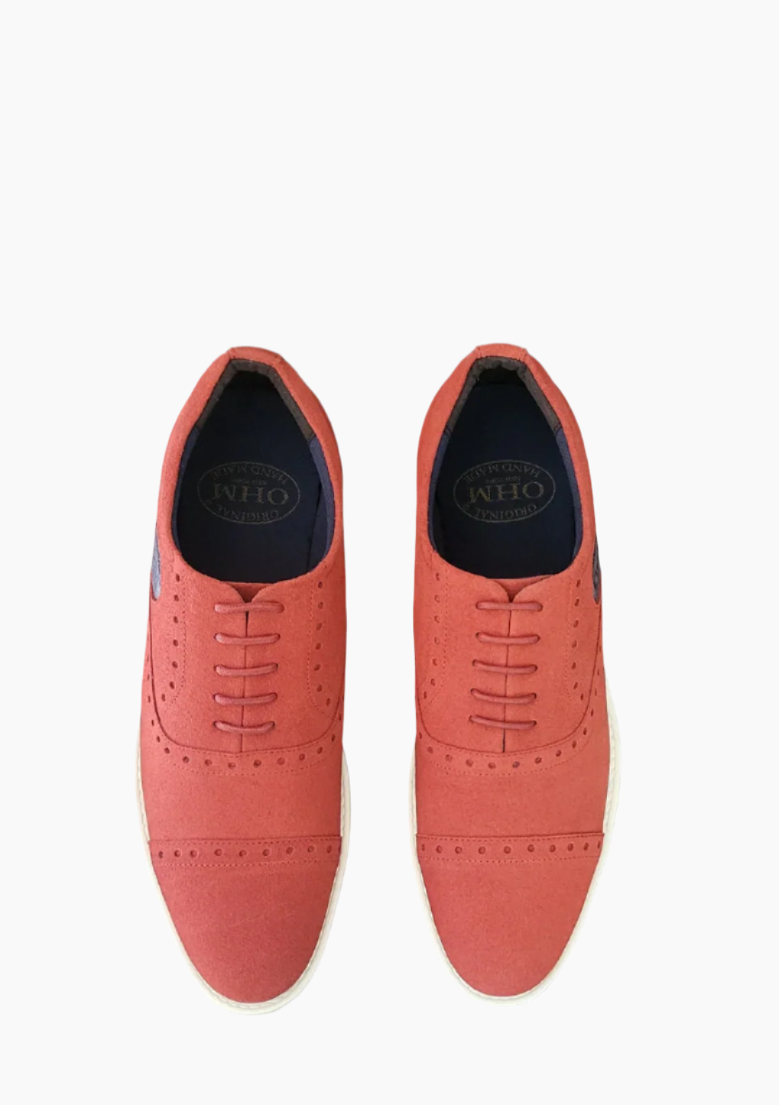 OHM Sporty Oxford Style Leather Shoes with OHM Embossed