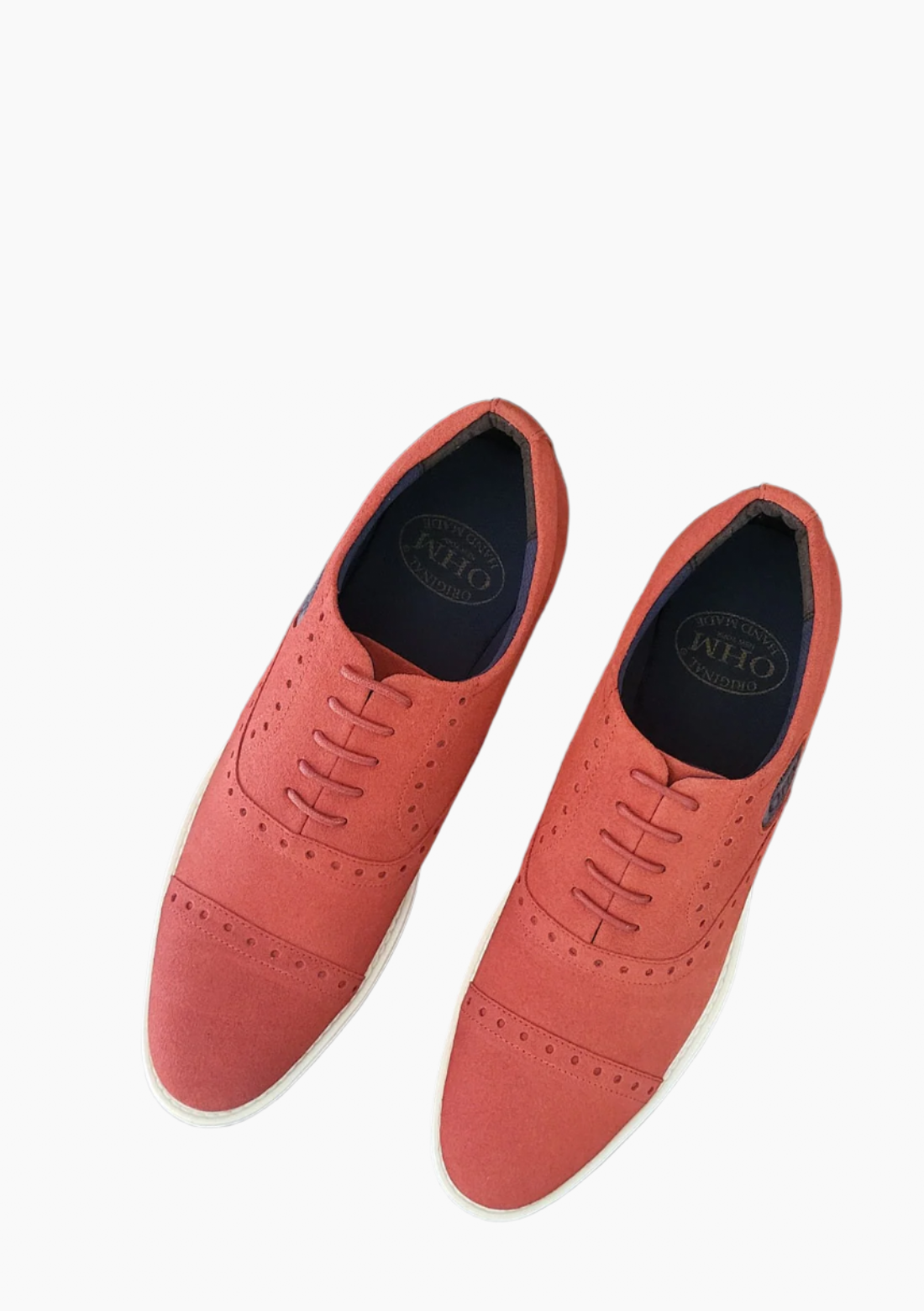 OHM Sporty Oxford Style Leather Shoes with OHM Embossed