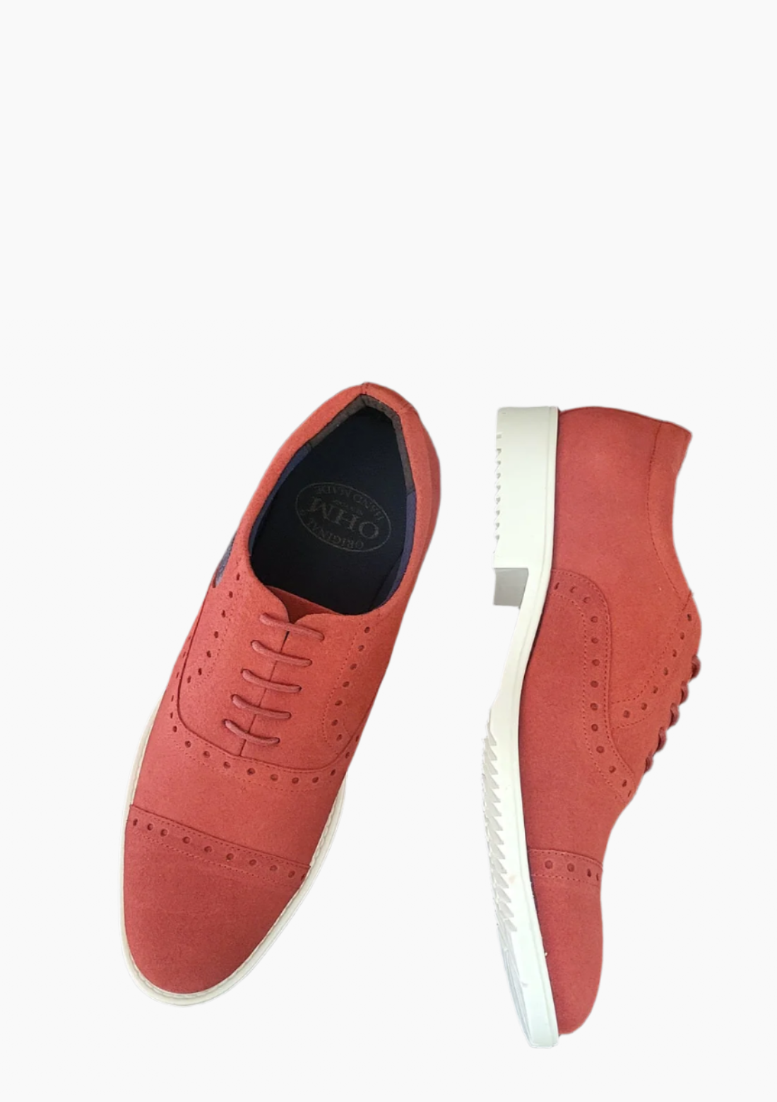 OHM Sporty Oxford Style Leather Shoes with OHM Embossed