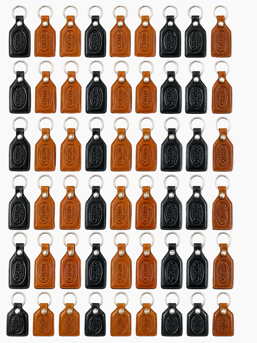 100 PCS Assorted Leather Keychains – Wholesale Bulk Pack