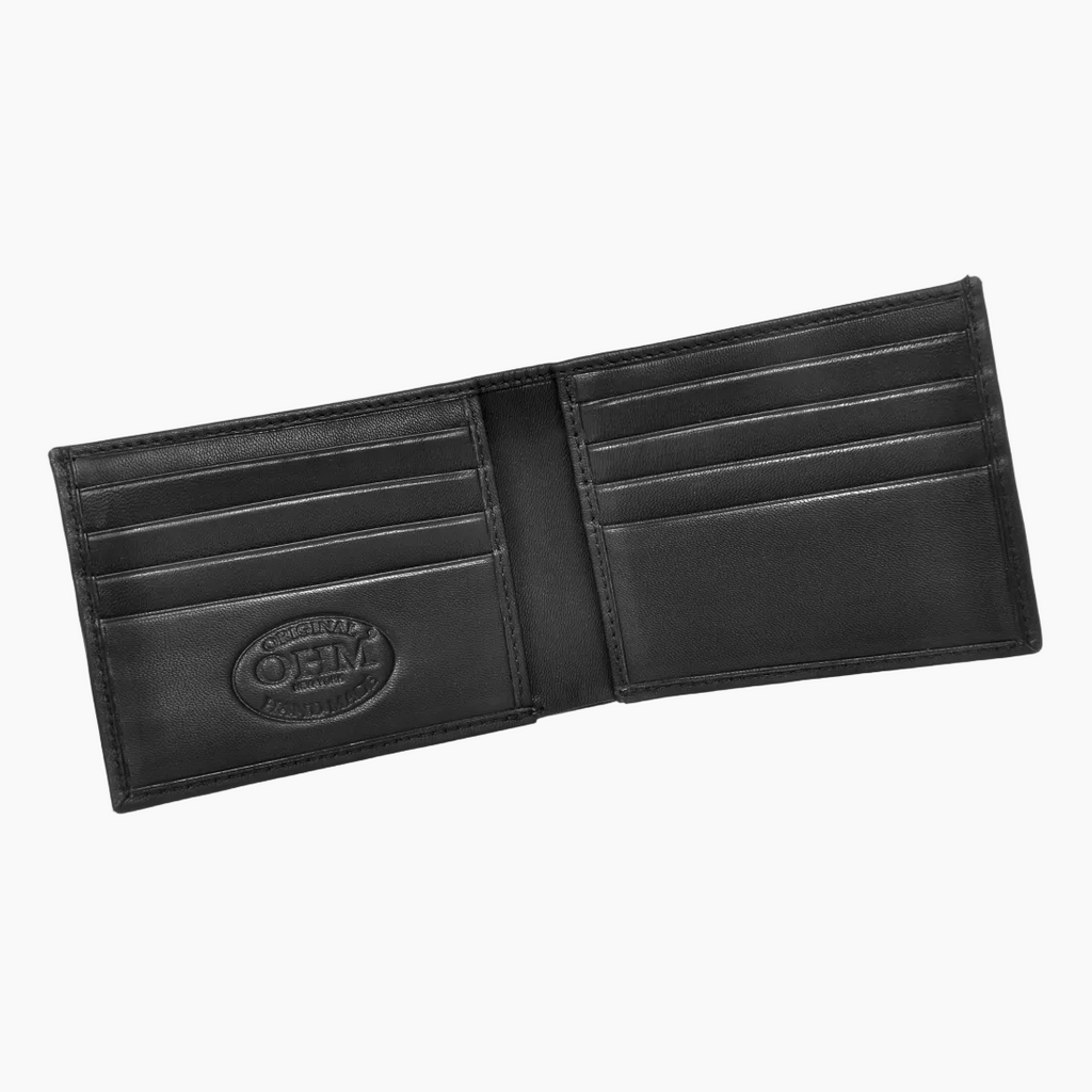 OHM New York Leather Wallet with Card Case Two in One Purse