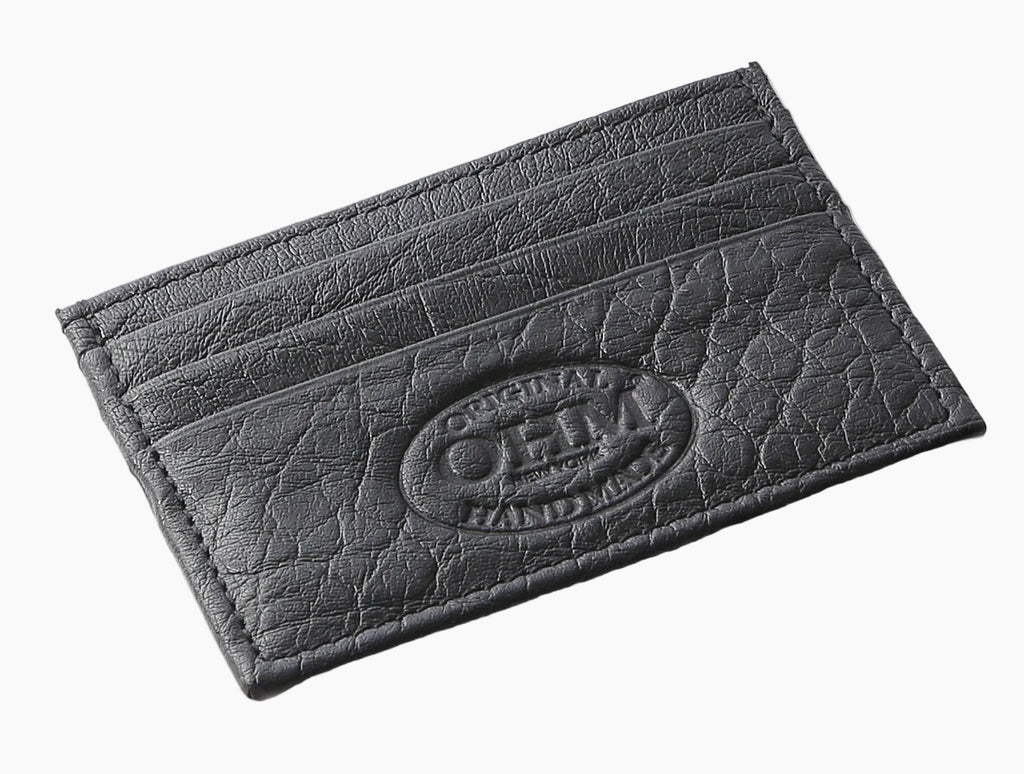 OHM New York Classic Leather Card Holder Black