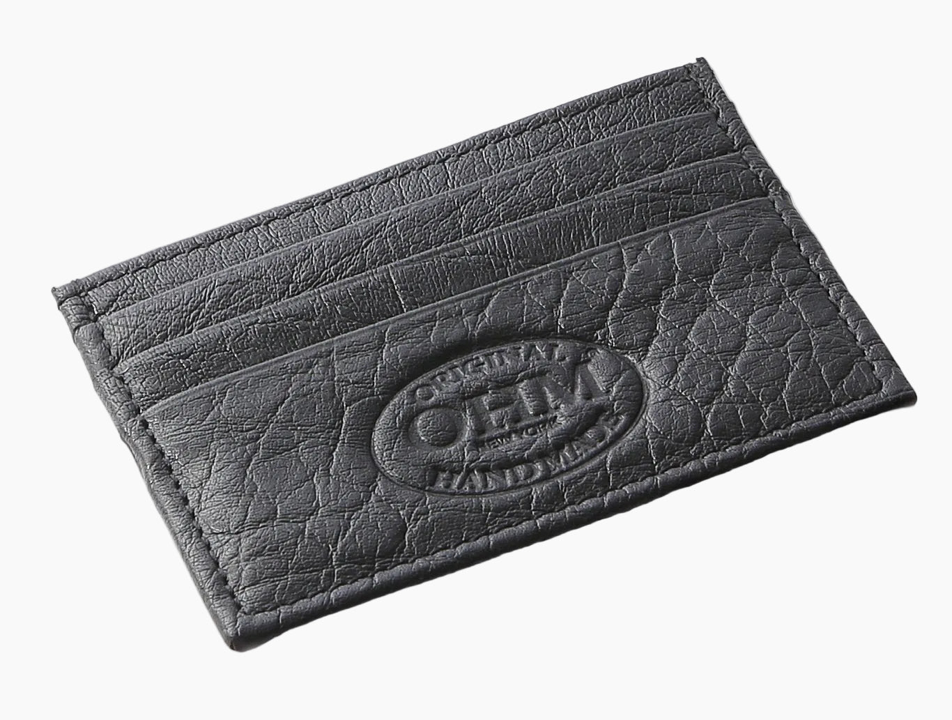 OHM New York Classic Leather Card Holder Black