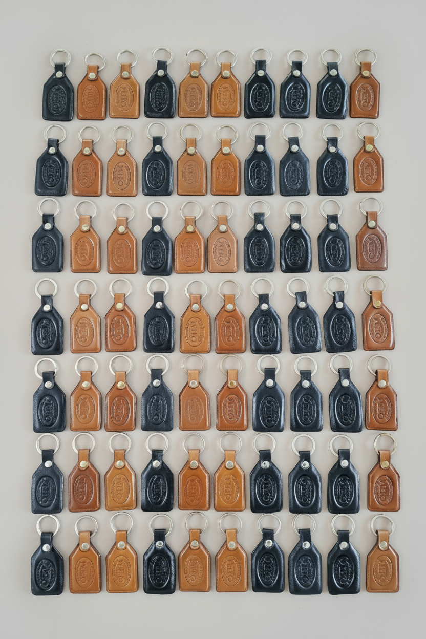 100 PCS Assorted Leather Keychains – Wholesale Bulk Pack