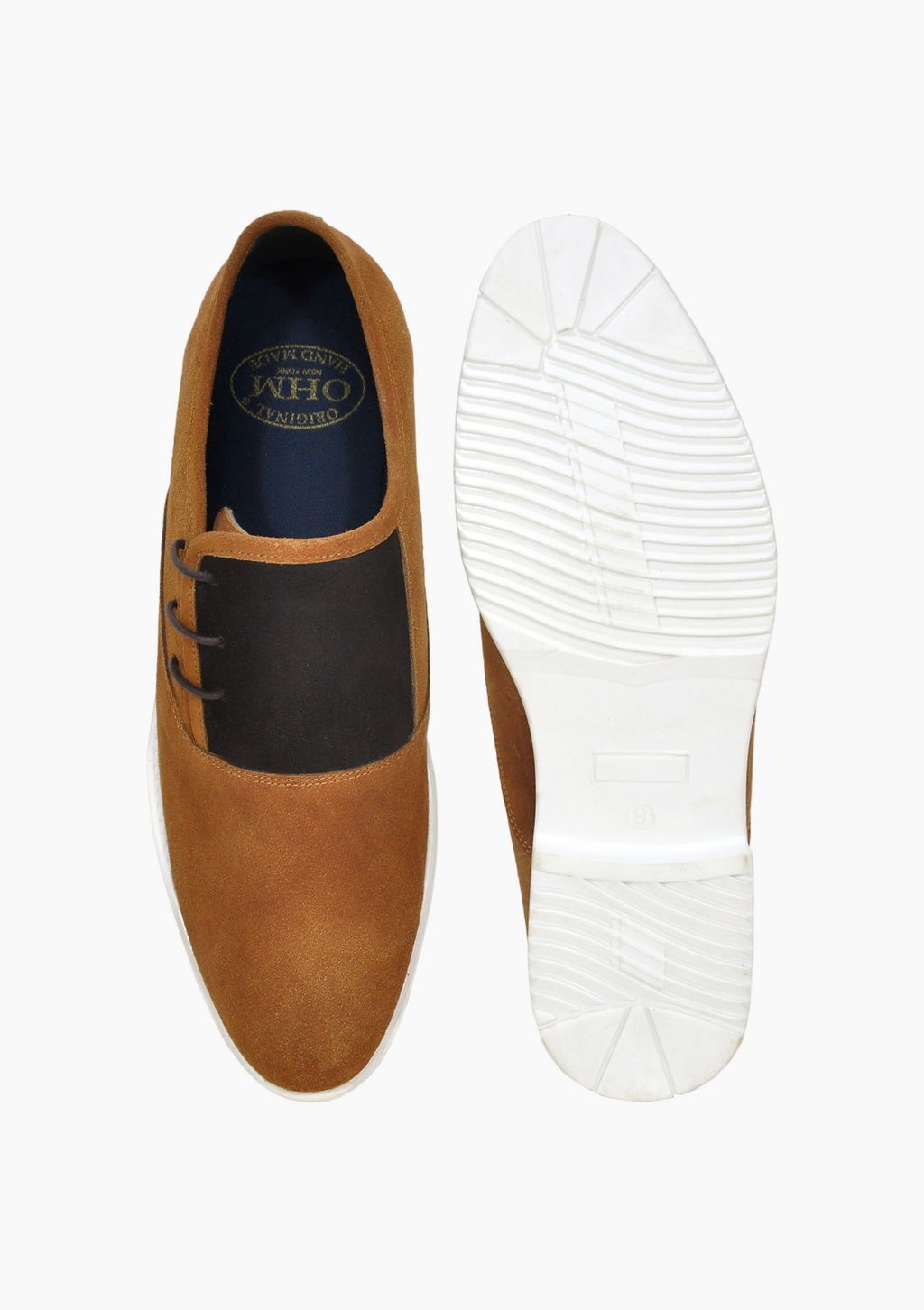OHM Three Punched Side Lace Up Elegant Business Leather Shoes
