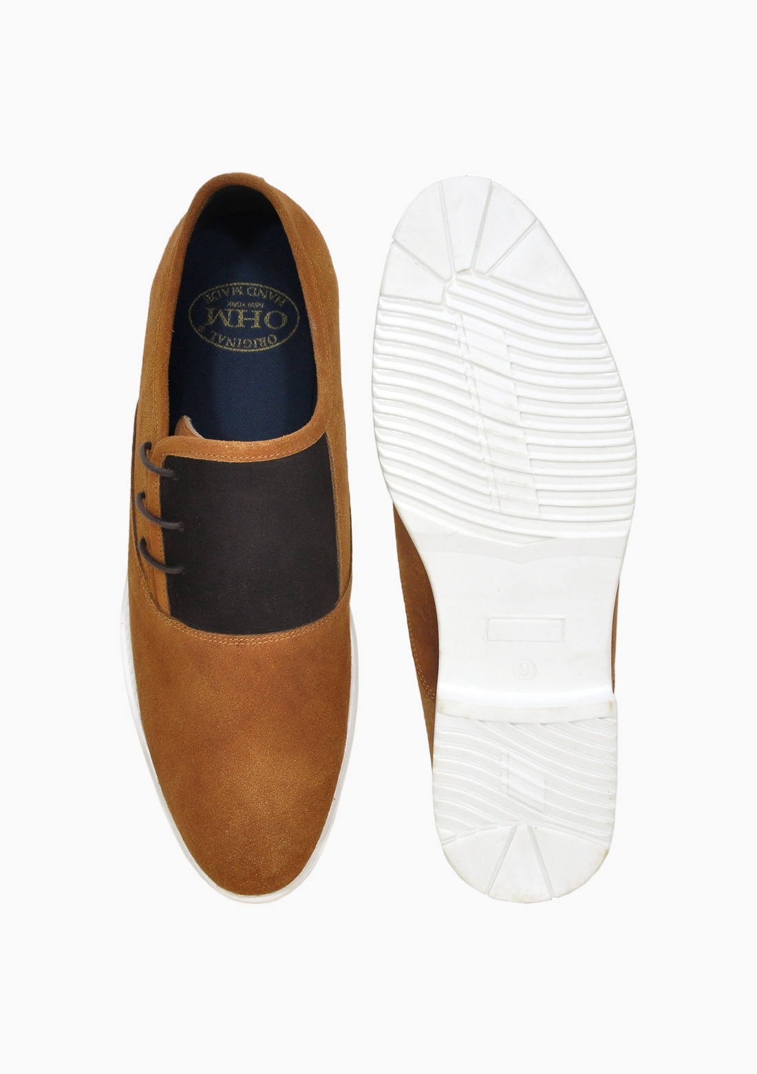 OHM Three Punched Side Lace Up Elegant Business Leather Shoes