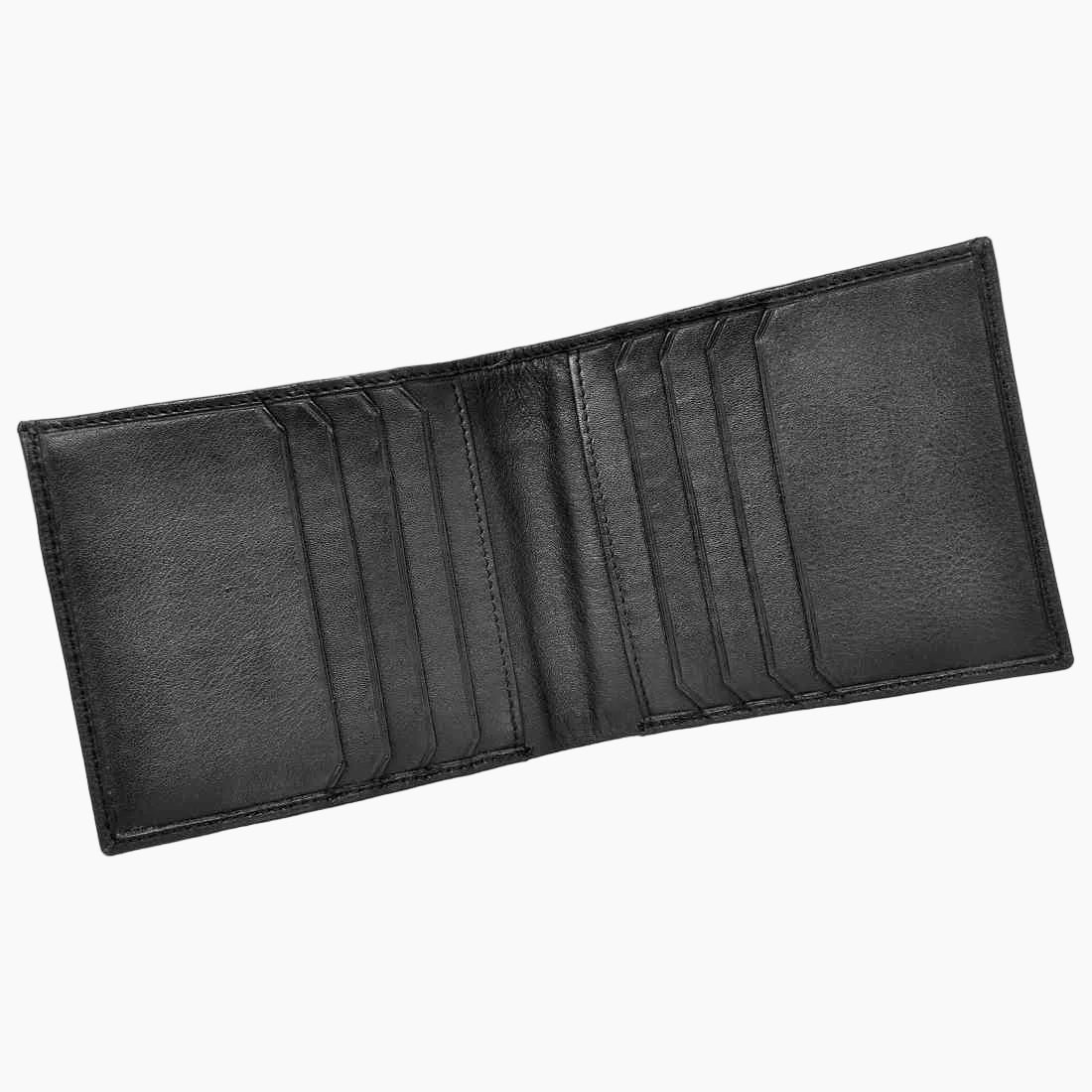 OHM New York Plain Vertical Card Slot Leather Wallet