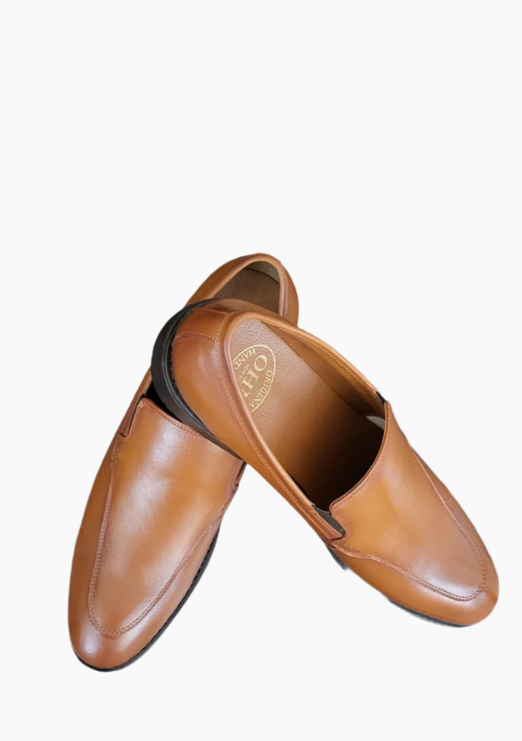 OHM Double Stitched Executive Slip-on Leather Shoes