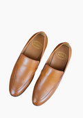 OHM Double Stitched Executive Slip-on Leather Shoes