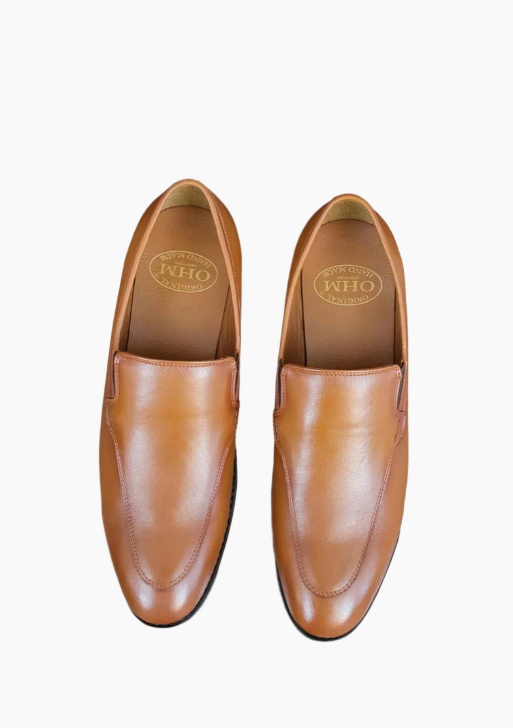 OHM Double Stitched Executive Slip-on Leather Shoes