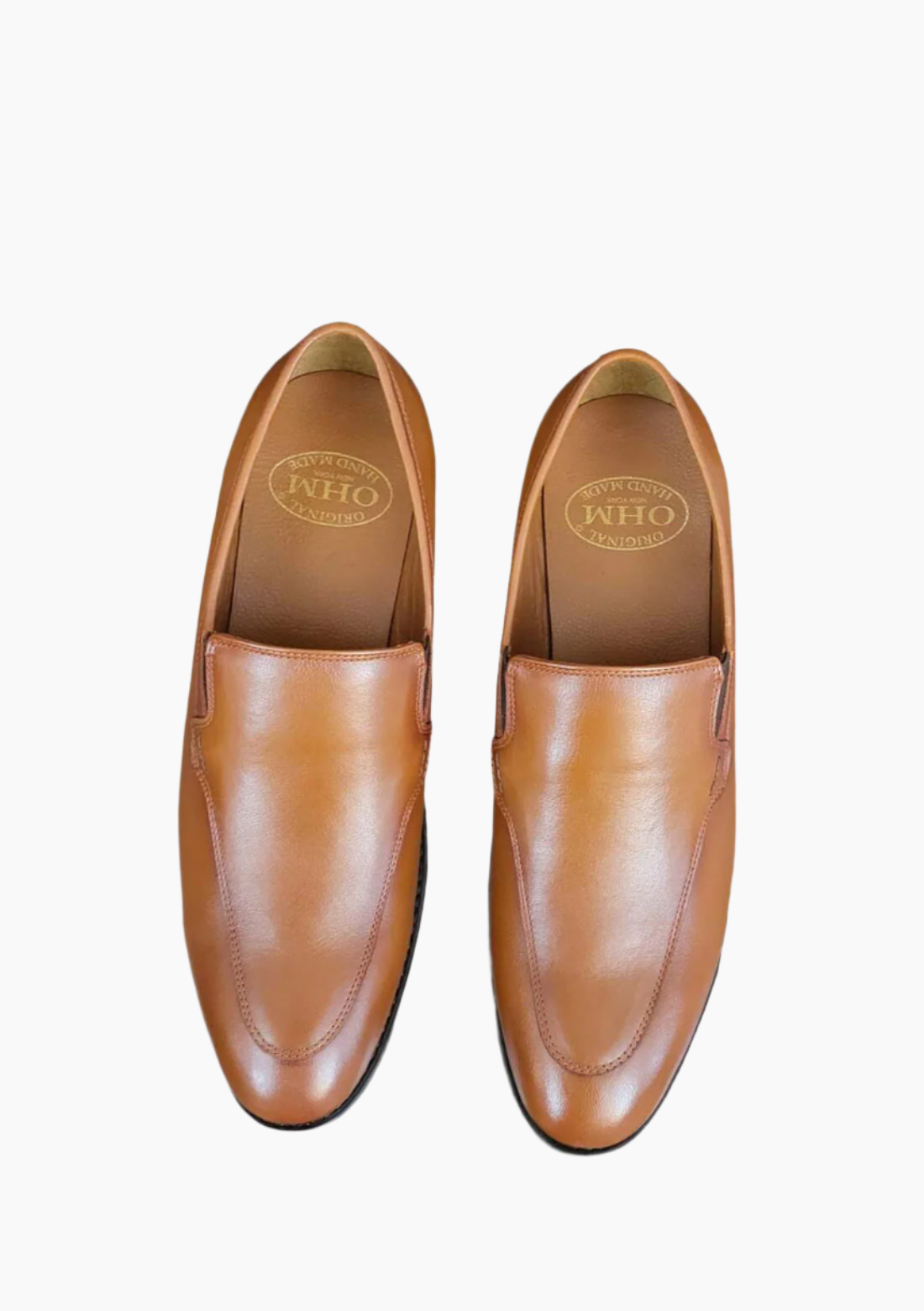 OHM Double Stitched Executive Slip-on Leather Shoes