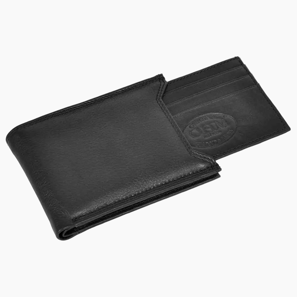 OHM New York Bill Fold Leather Wallet With Removable Card Holder