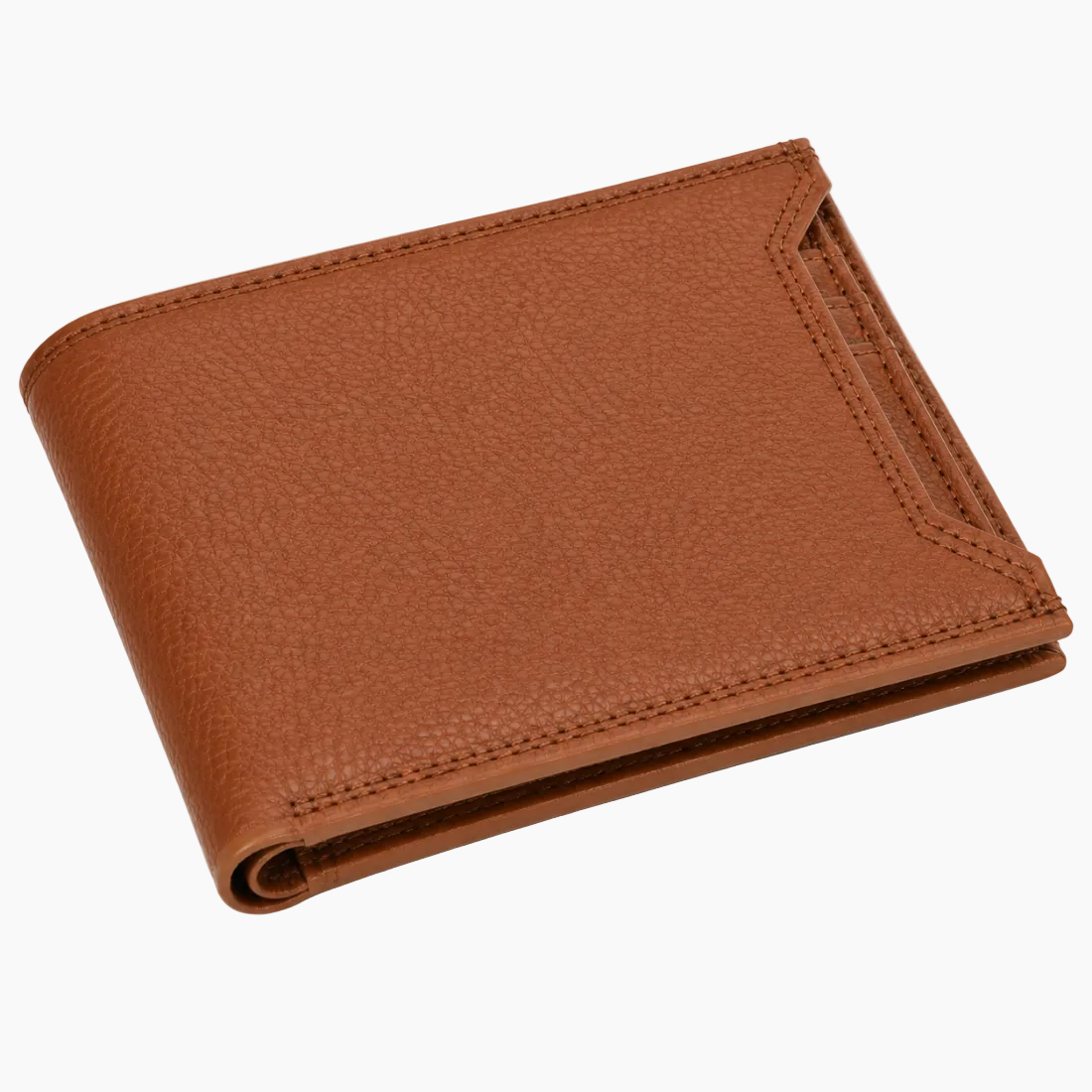 OHM New York Bill Fold Leather Wallet With Removable Card Holder Cognac