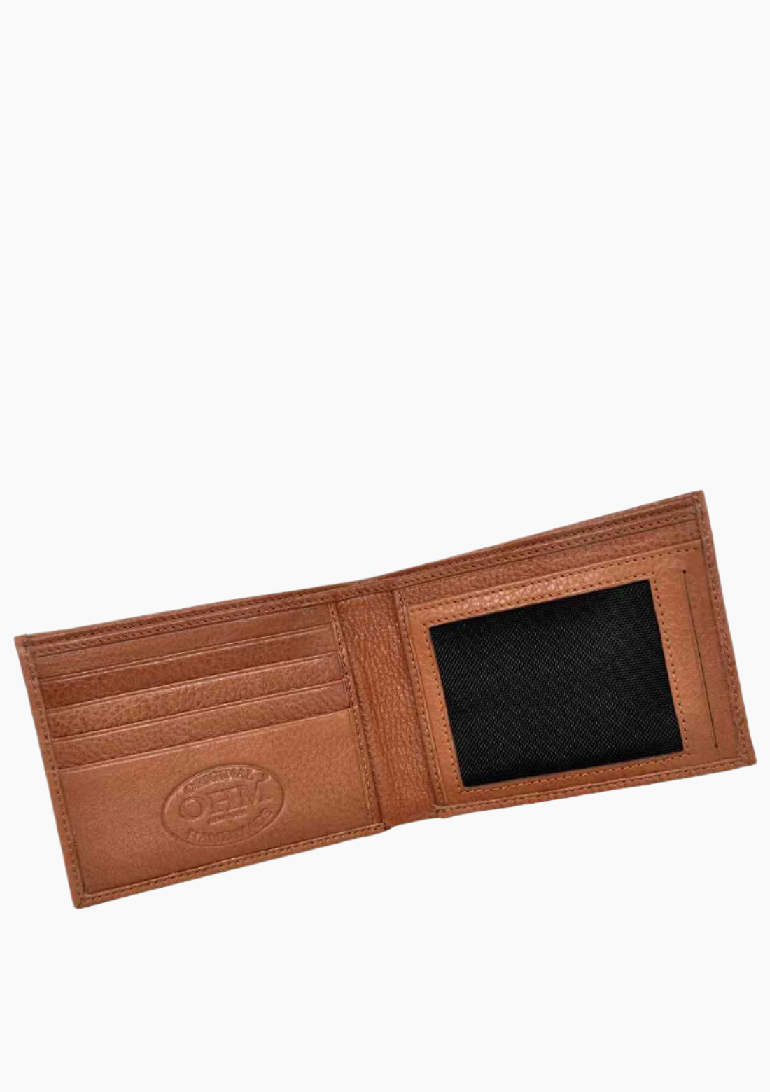 OHM Bill Fold Leather Wallet in Tan Color