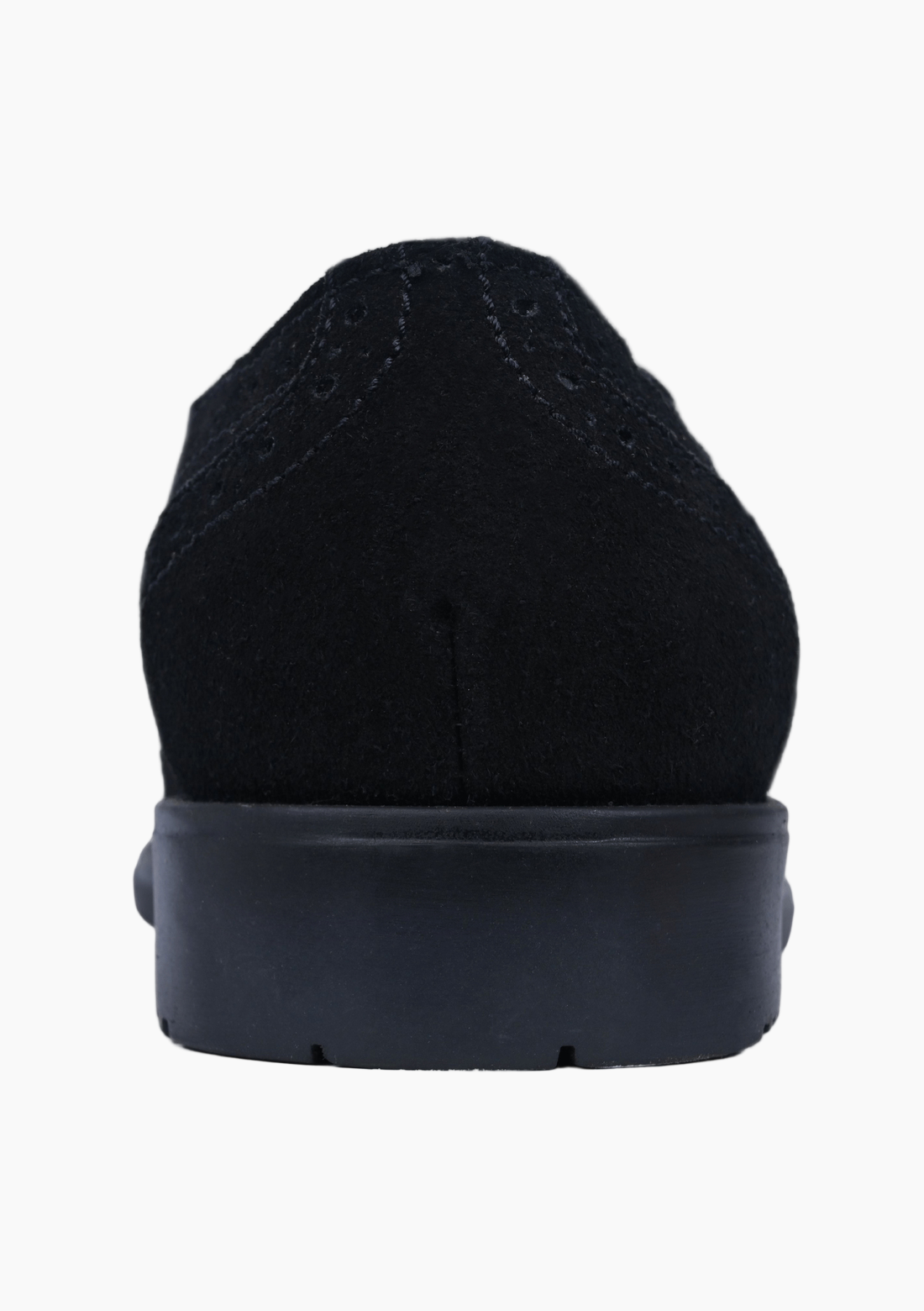 OHM Suede Leather Wingtip Shoes in Black