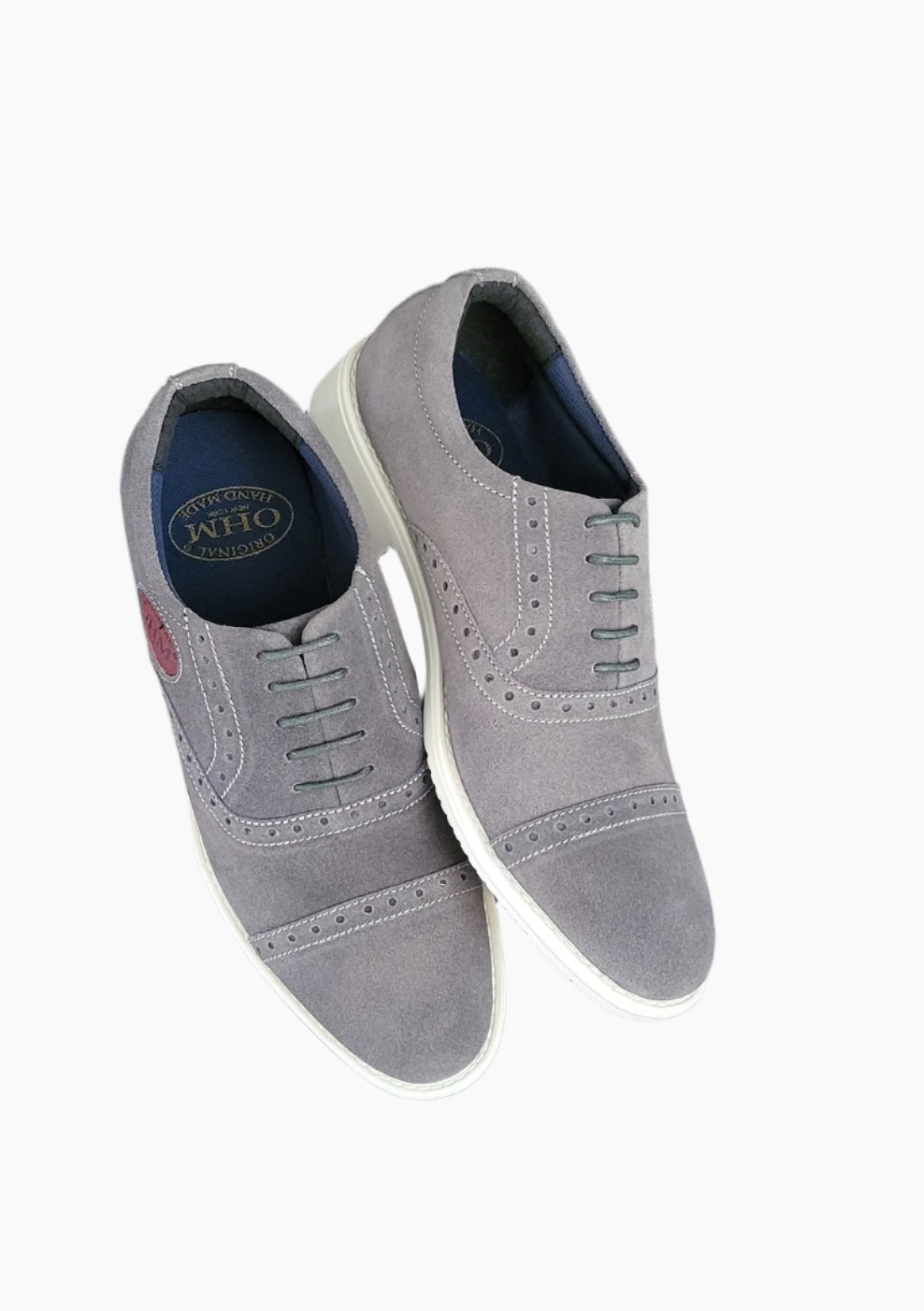 OHM Executive Comfort Oxford Leather Shoes with Embossed Logo