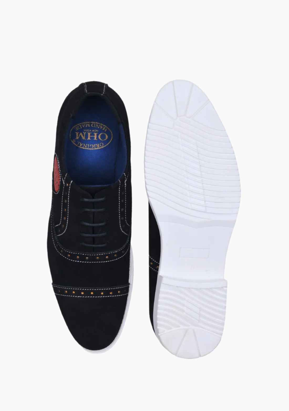 OHM Friday All Day Comfort Italian Leather Oxford with Embossed Logo