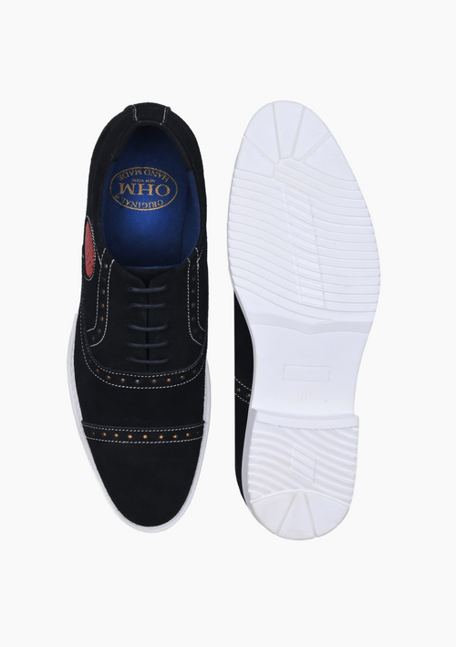 OHM Friday All Day Comfort Italian Leather Oxford with Embossed Logo