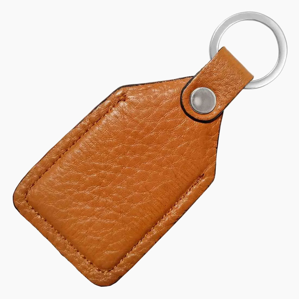 OHM New York Leather Stitched Key Chains Tan
