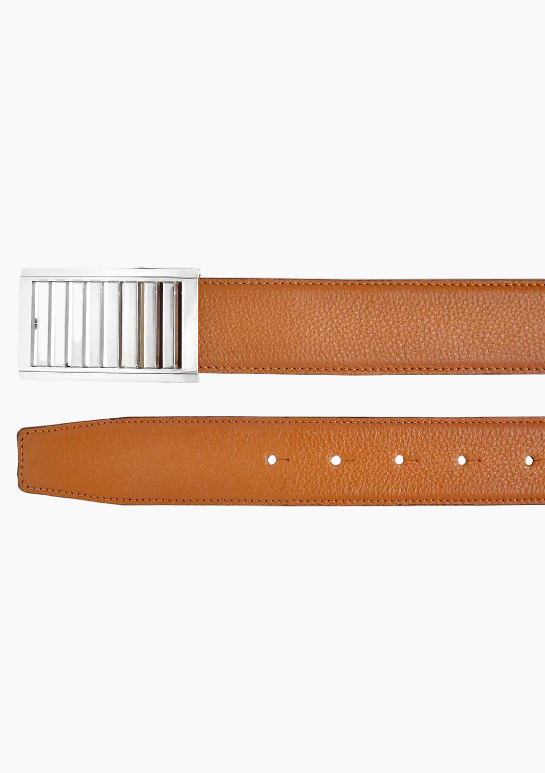 OHM Latticed Buckle Leather Handmade Reversible Belts