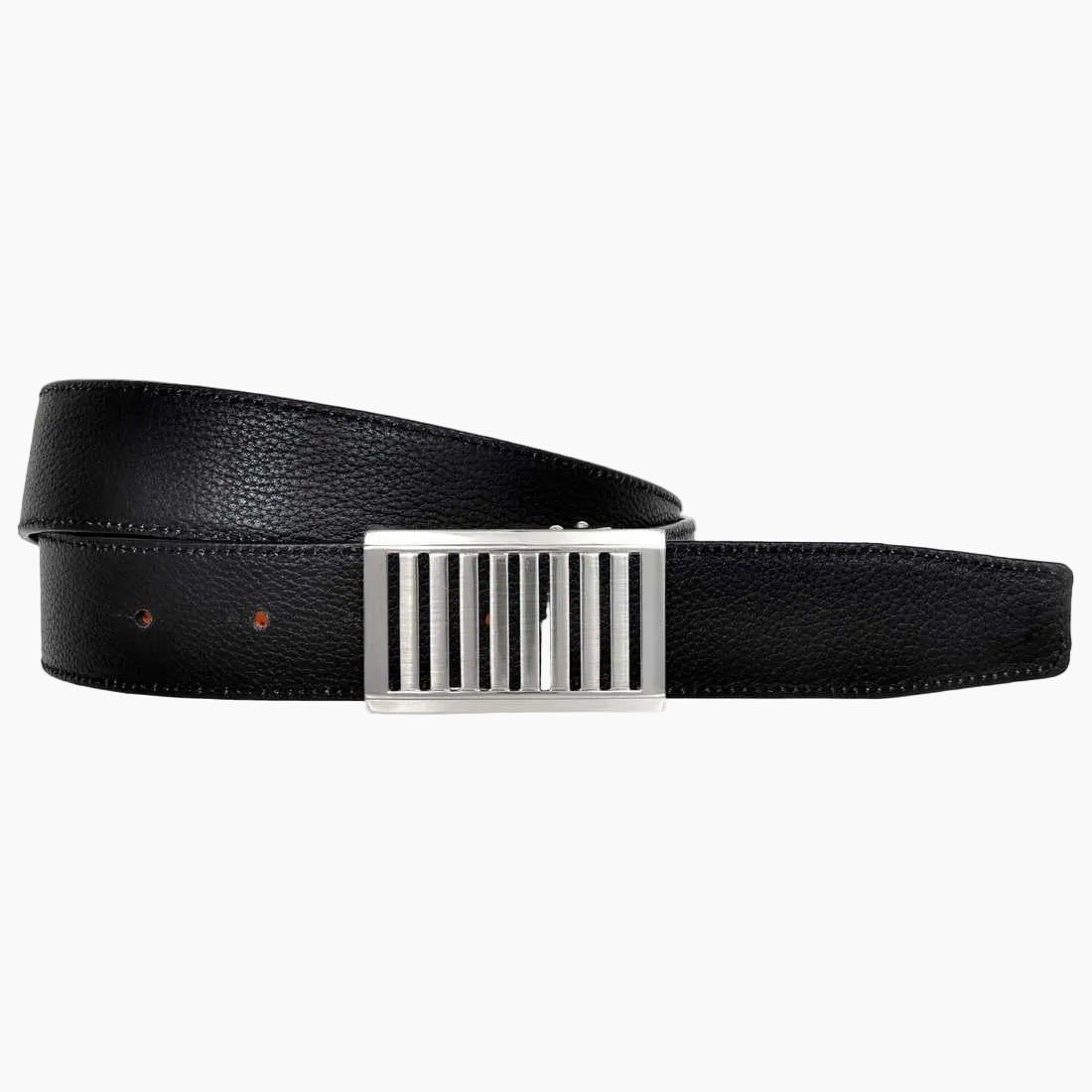 OHM New York Latticed Buckle Leather Reversible Belts