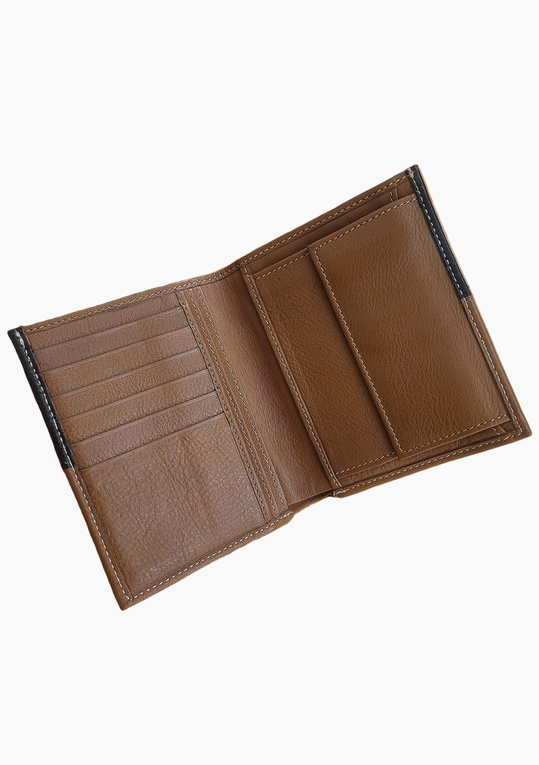 OHM Artisan Two-Tone Notepad Leather Wallet with Coin Pocket