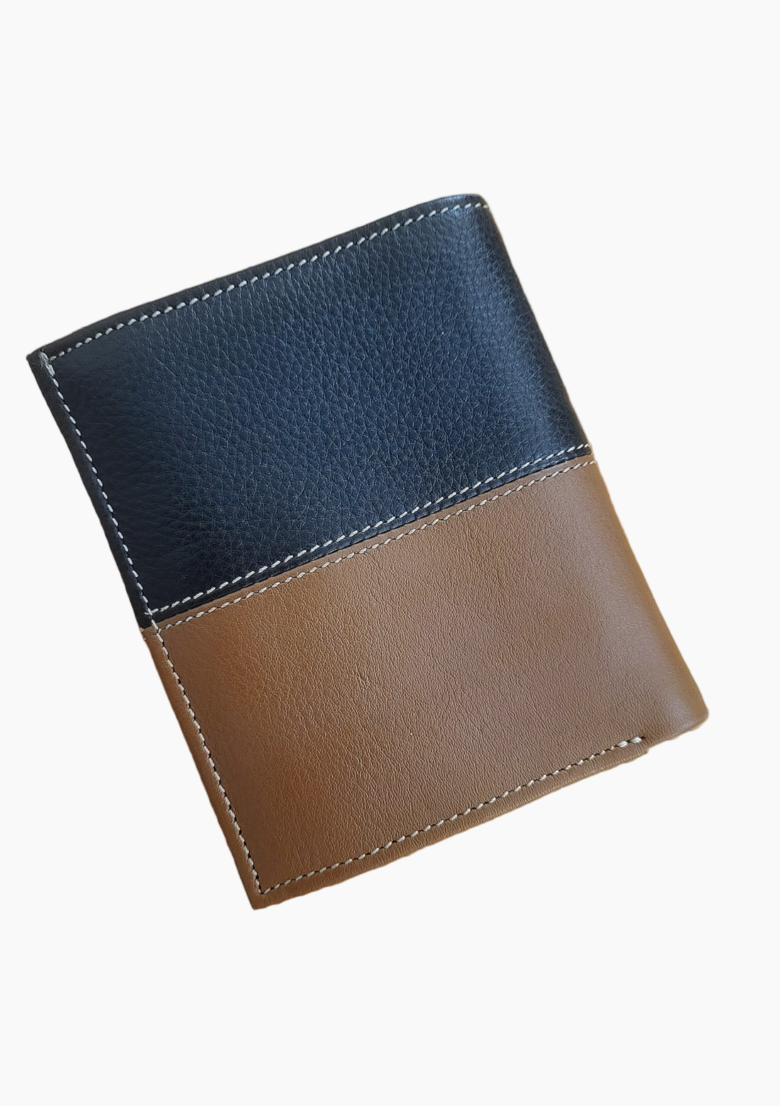 OHM Artisan Two-Tone Notepad Leather Wallet with Coin Pocket