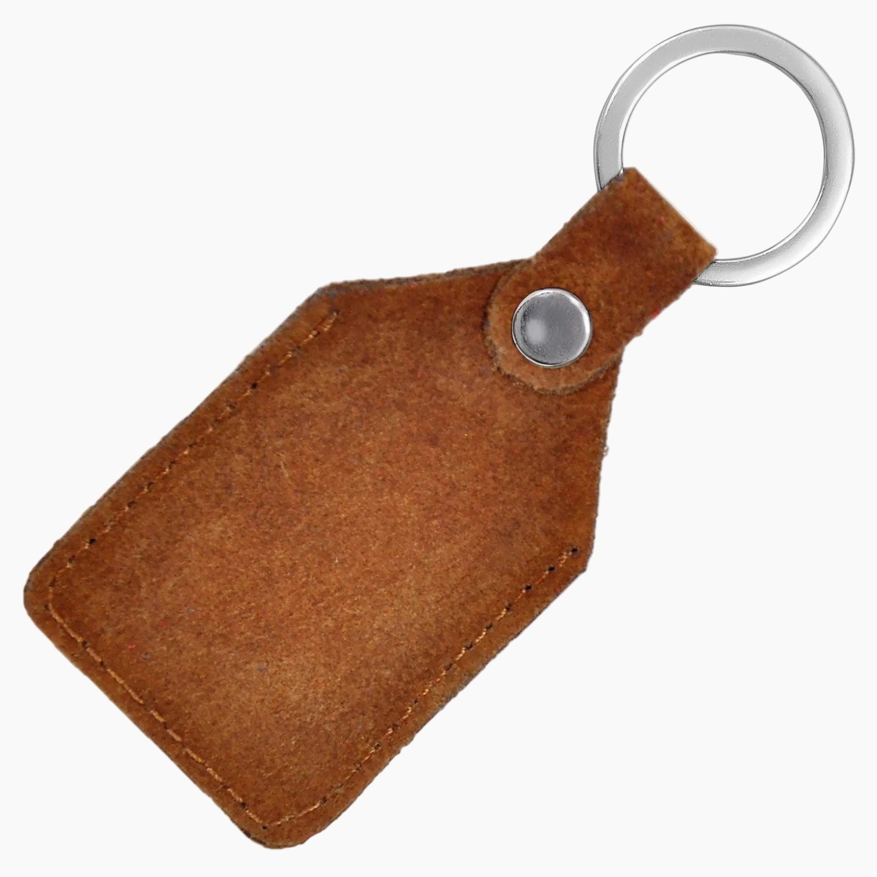 OHM Beige Suede Leather Keychain