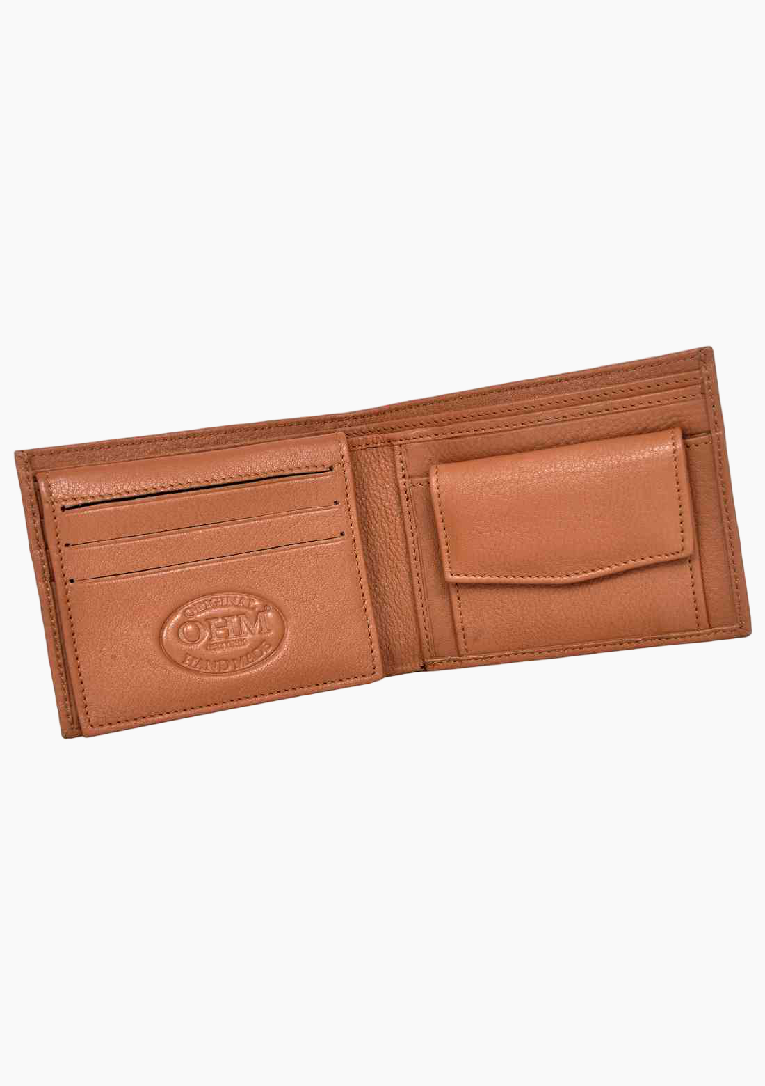 OHM Grained Leather Perimeter Stitched Wallet
