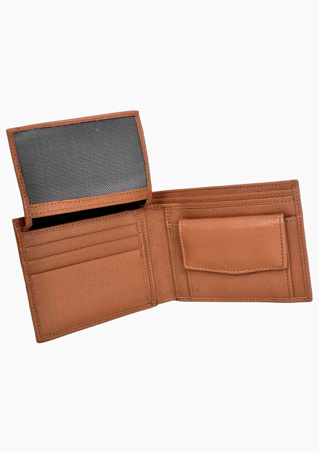 OHM Grained Leather Perimeter Stitched Wallet