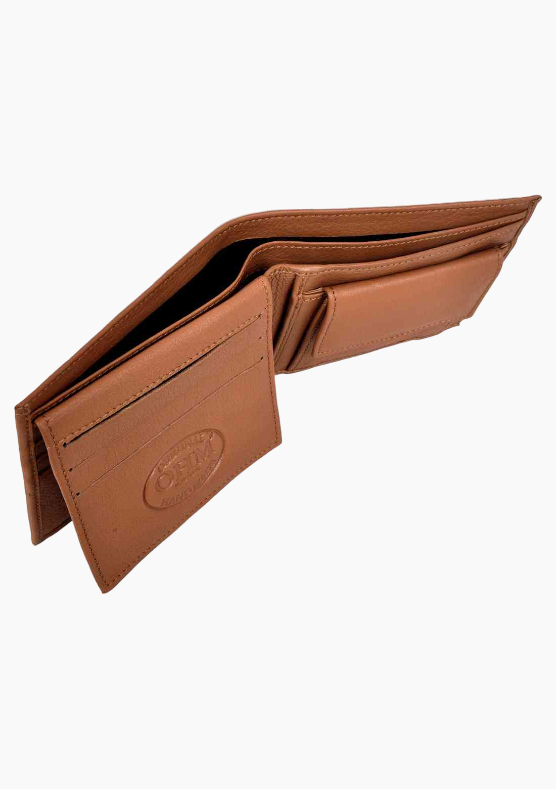 OHM Grained Leather Perimeter Stitched Wallet
