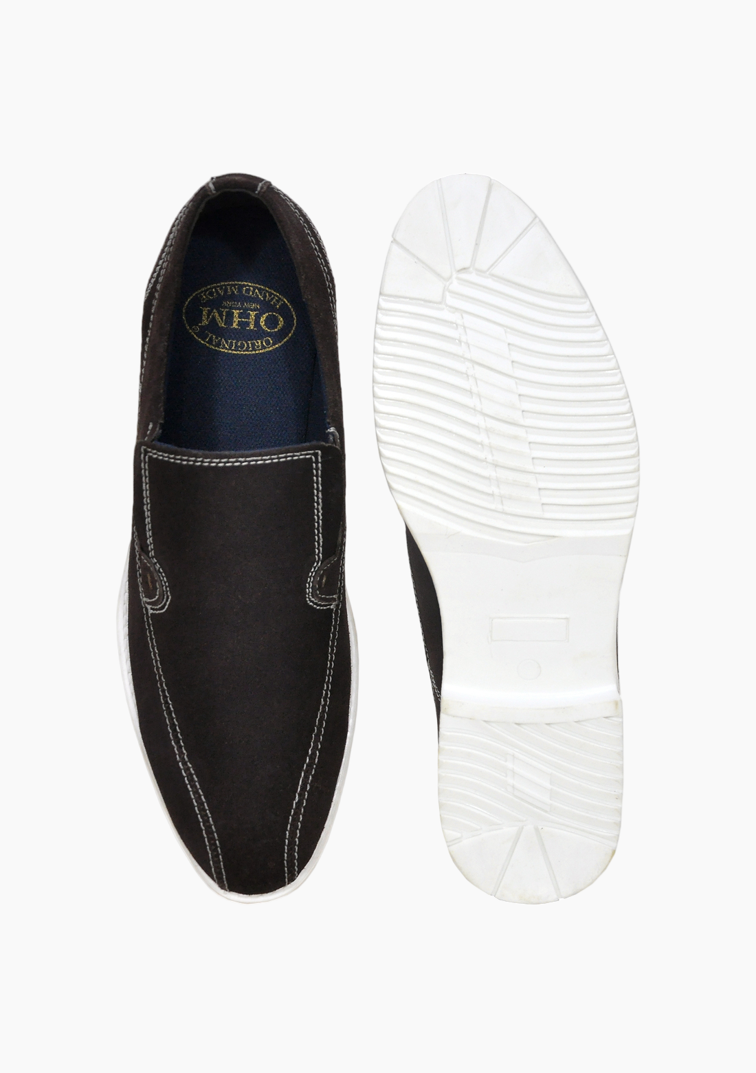 OHM Italian Leather Office All Day Slip-on Comfort Shoes
