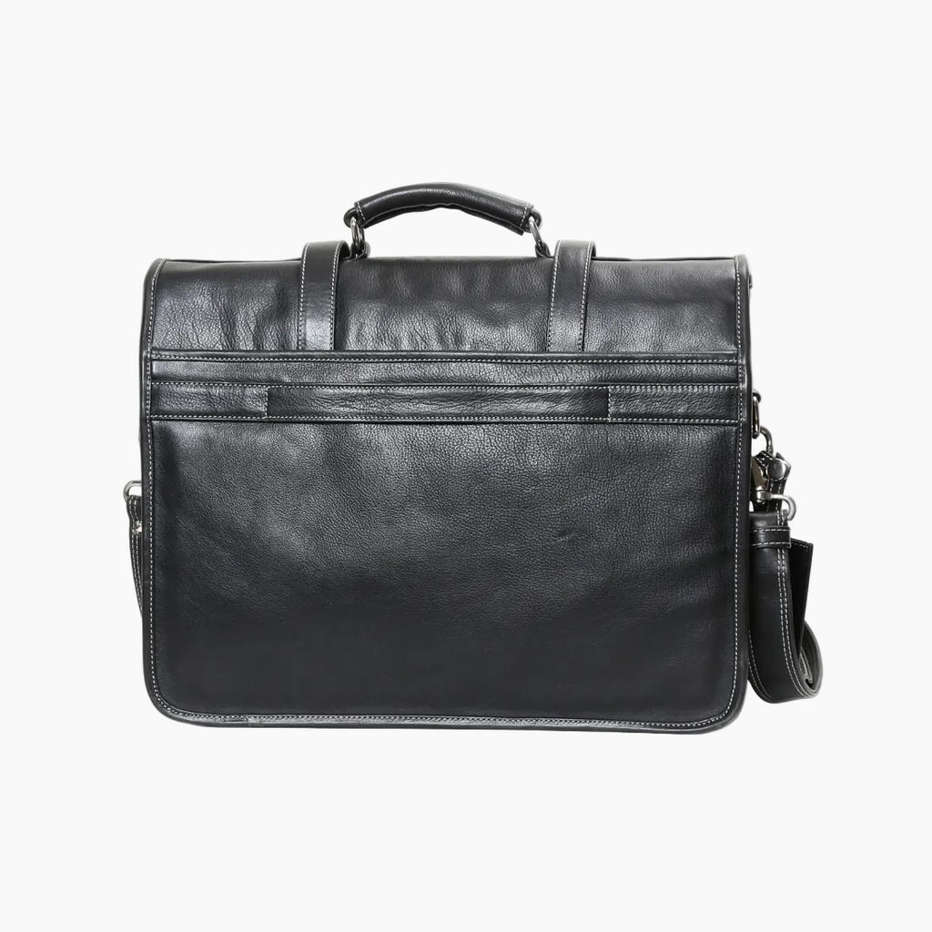 OHM Leather New York Business Briefcase in Black Color