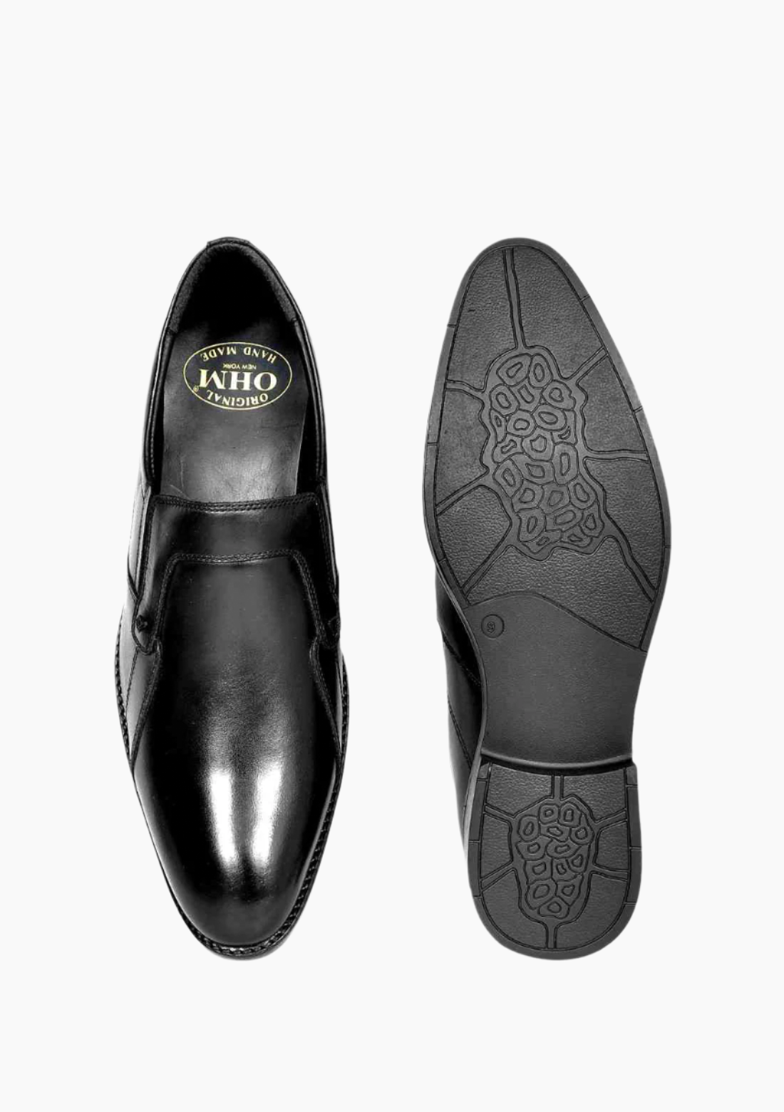 OHM Side Stitched Designer Leather Slip-on Shoes