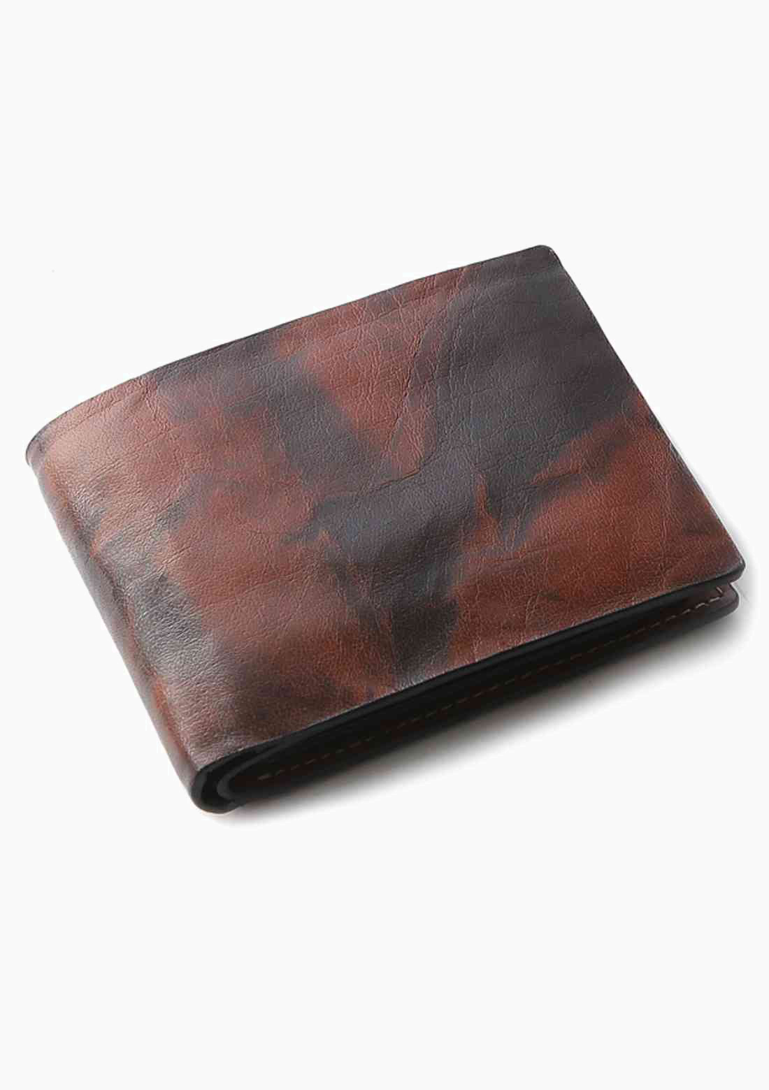 OHM Leather Wallet in Tiger Print Color