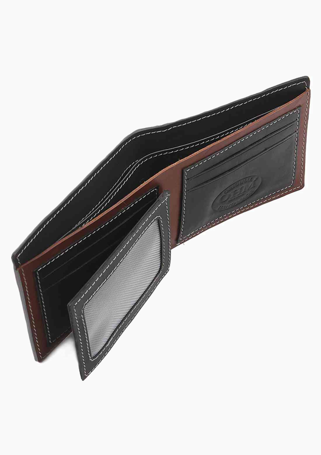 OHM Leather Wallet in Tiger Print Color