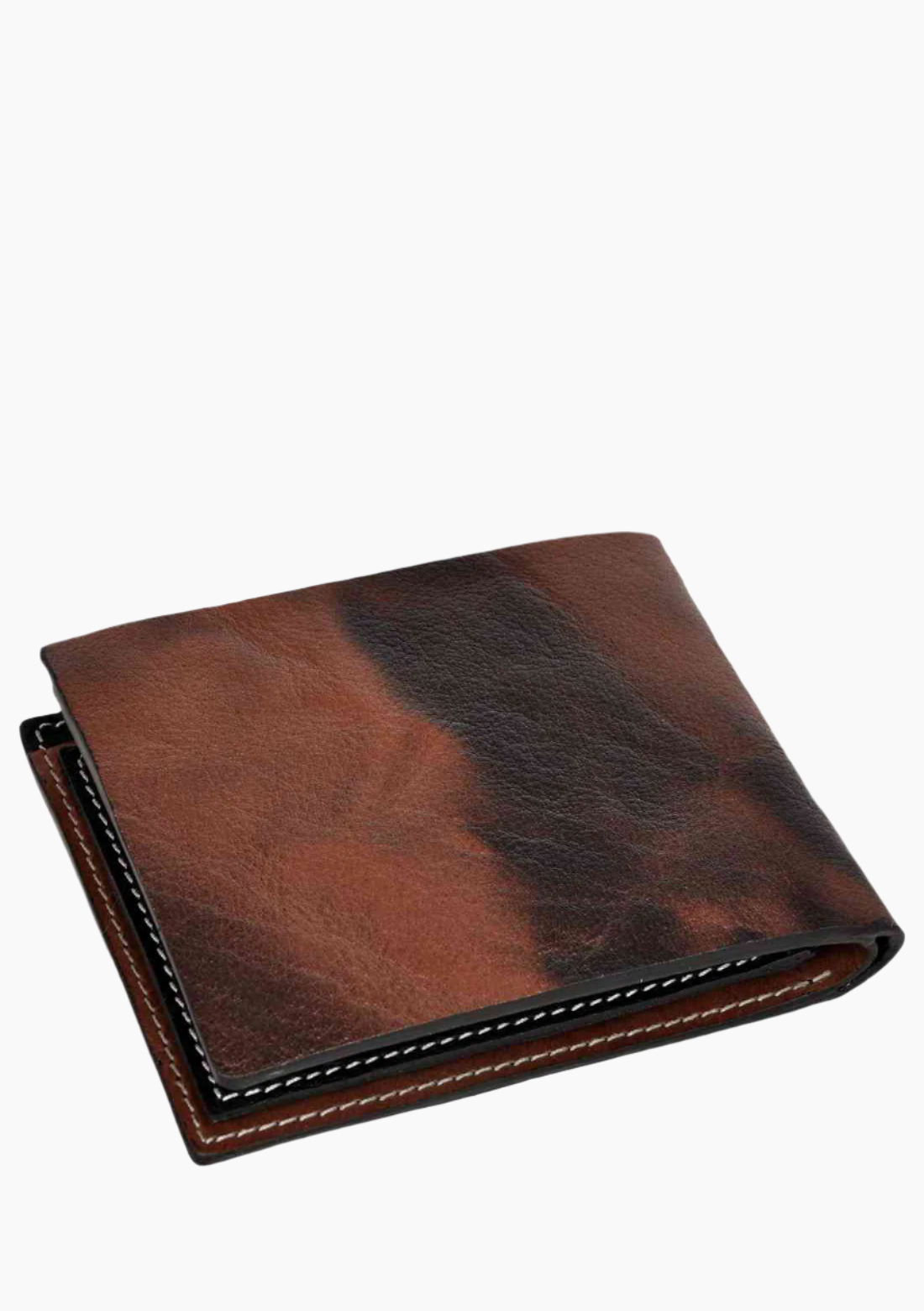 OHM Leather Wallet in Tiger Print Multi Color