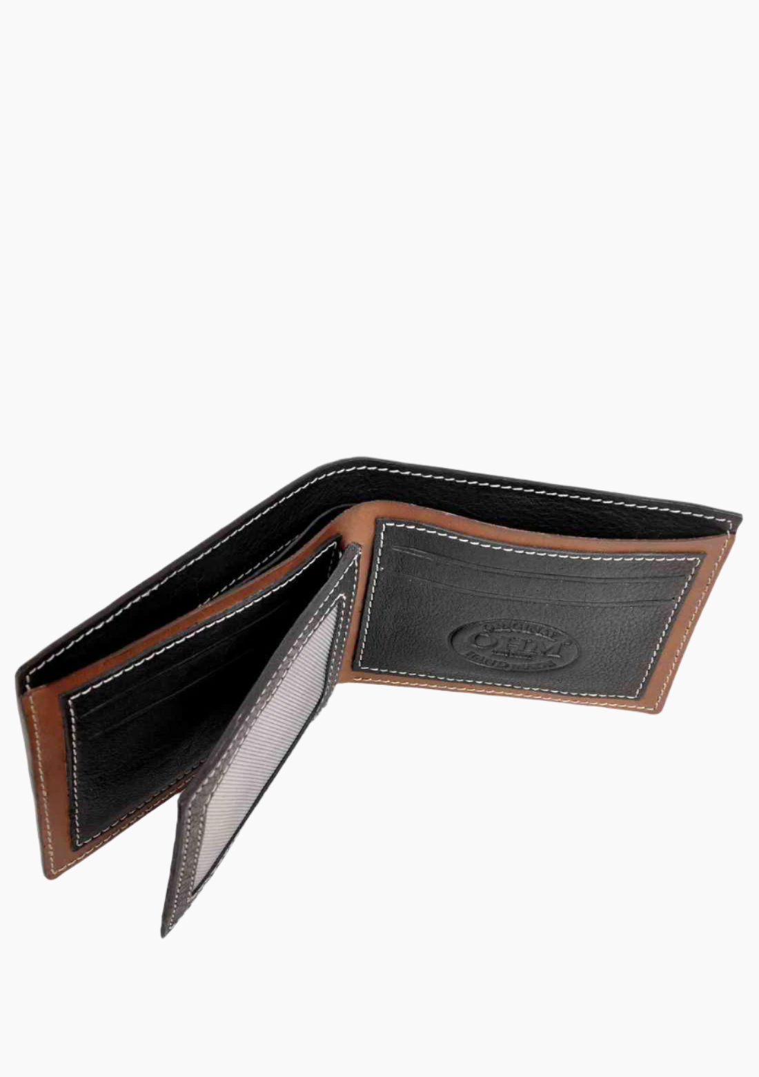 OHM Leather Wallet in Tiger Print Multi Color