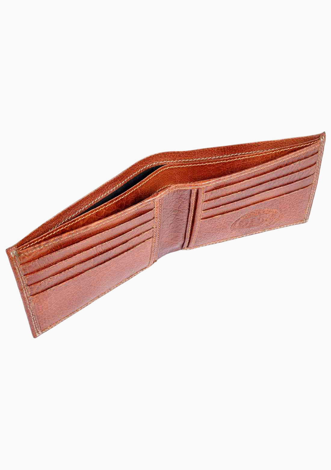 OHM New York Natural Grain Bill Fold Leather Wallet