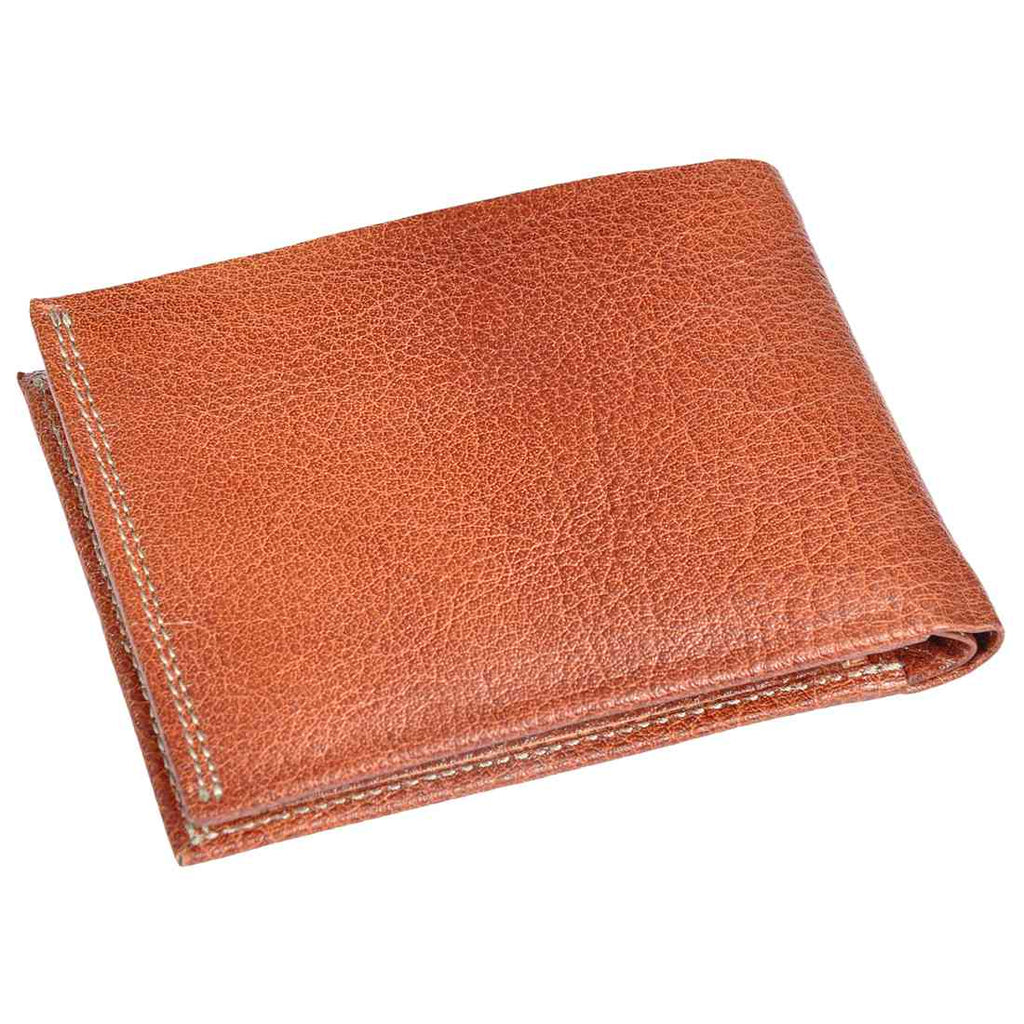 OHM New York Natural Grain Bil Fold Leather Wallet