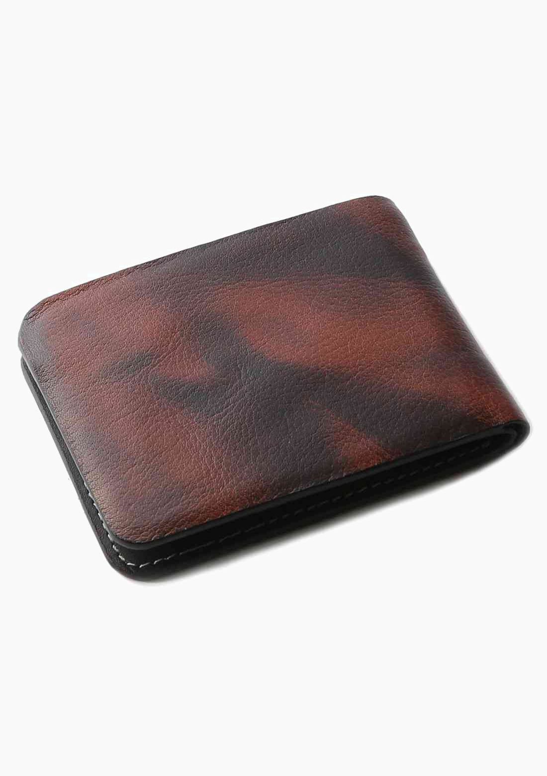 OHM Leather Wallet in Tiger Print