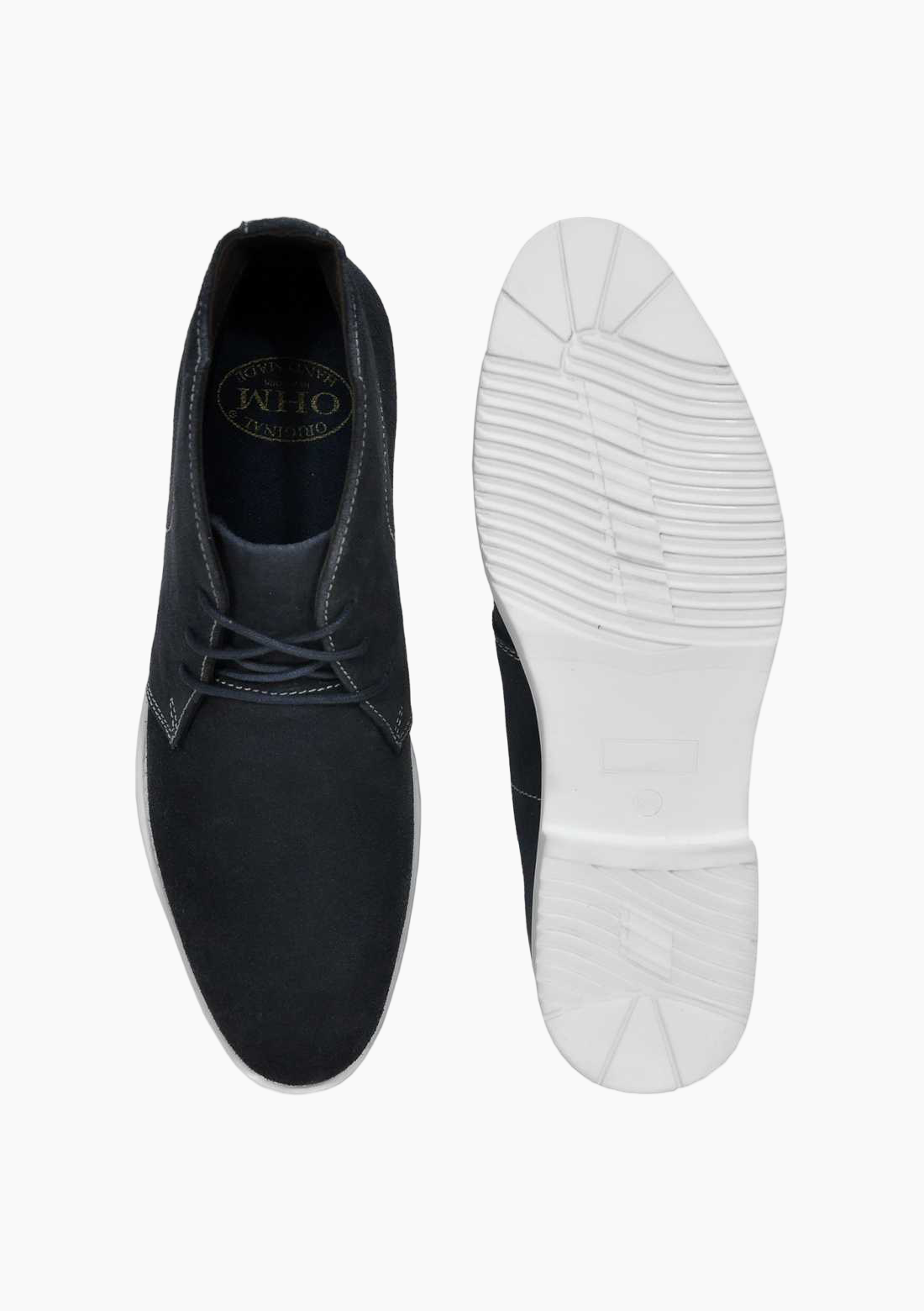 OHM Executive Style Ankle Leather Boots with Plain Toe