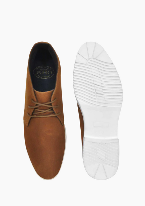 OHM Lifestyle Plain Stitched Toe Leather Ankle Boot