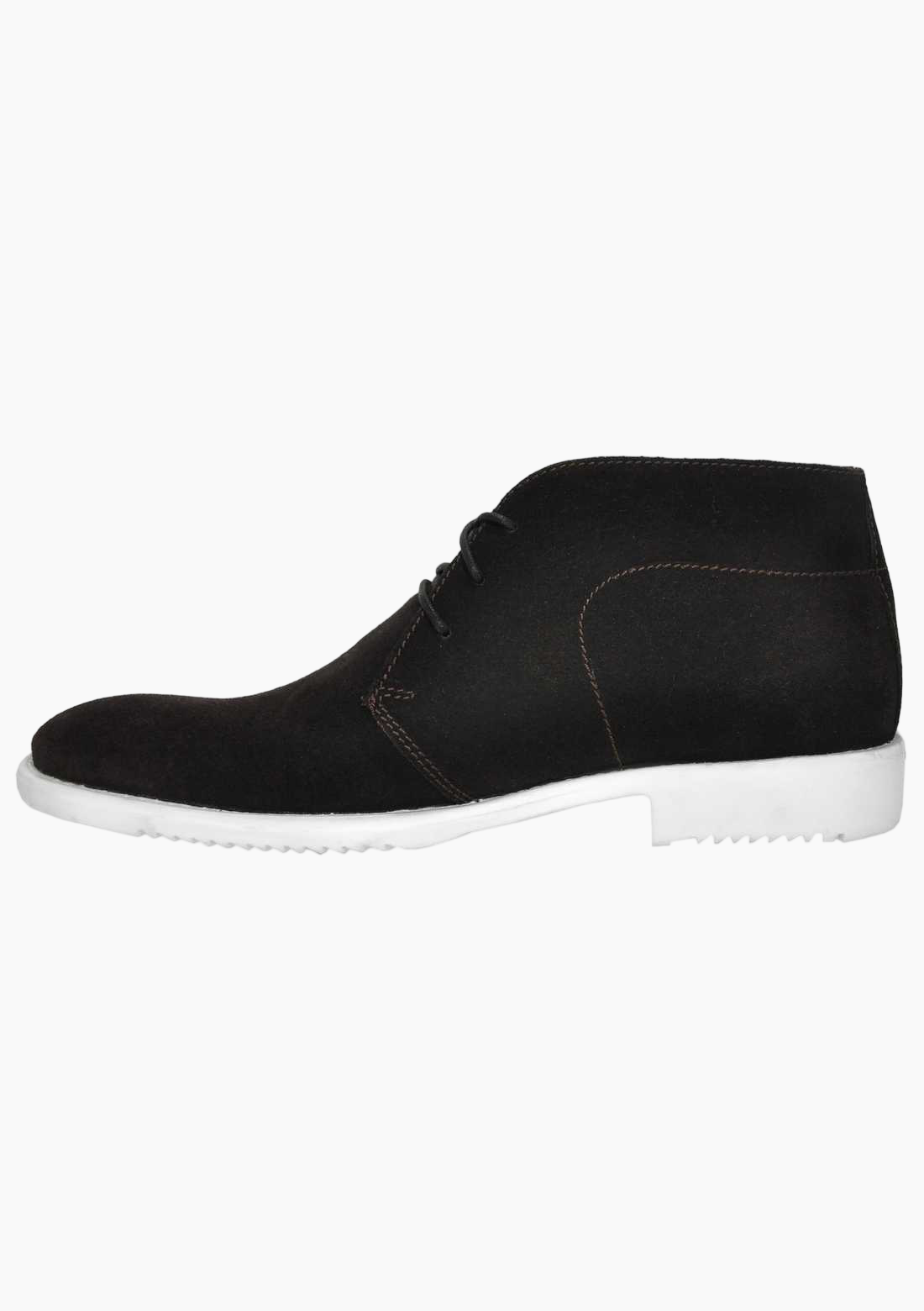 OHM Lifestyle Business Ankle Leather Boots Brown with Laces
