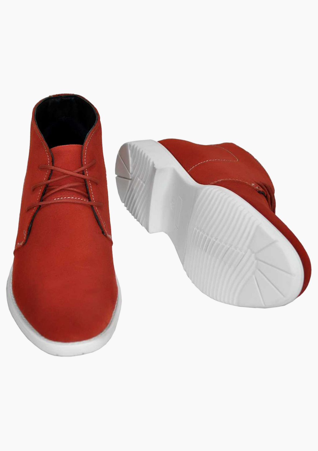 OHM Lifestyle Suede Ankle Leather Boots with White Sole