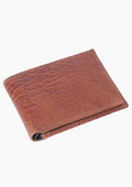 OHM New York Leather Bill Fold Wallet in Cognac