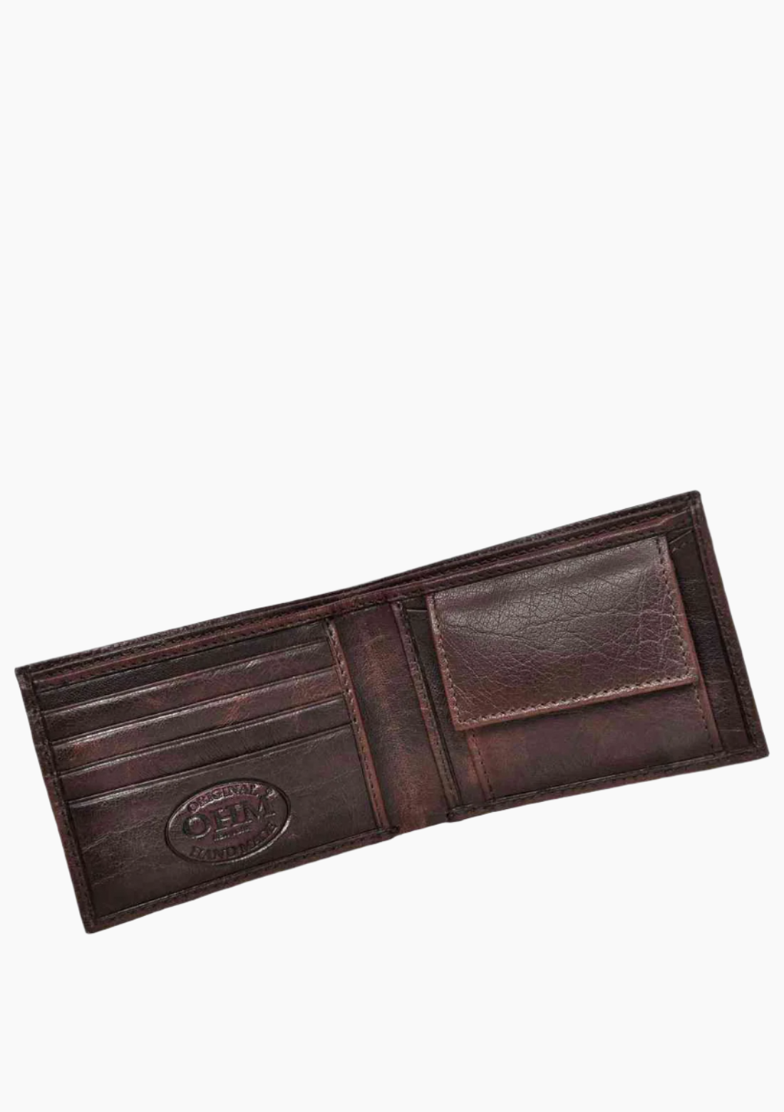 OHM Bill Fold Leather Wallet in Oxblood