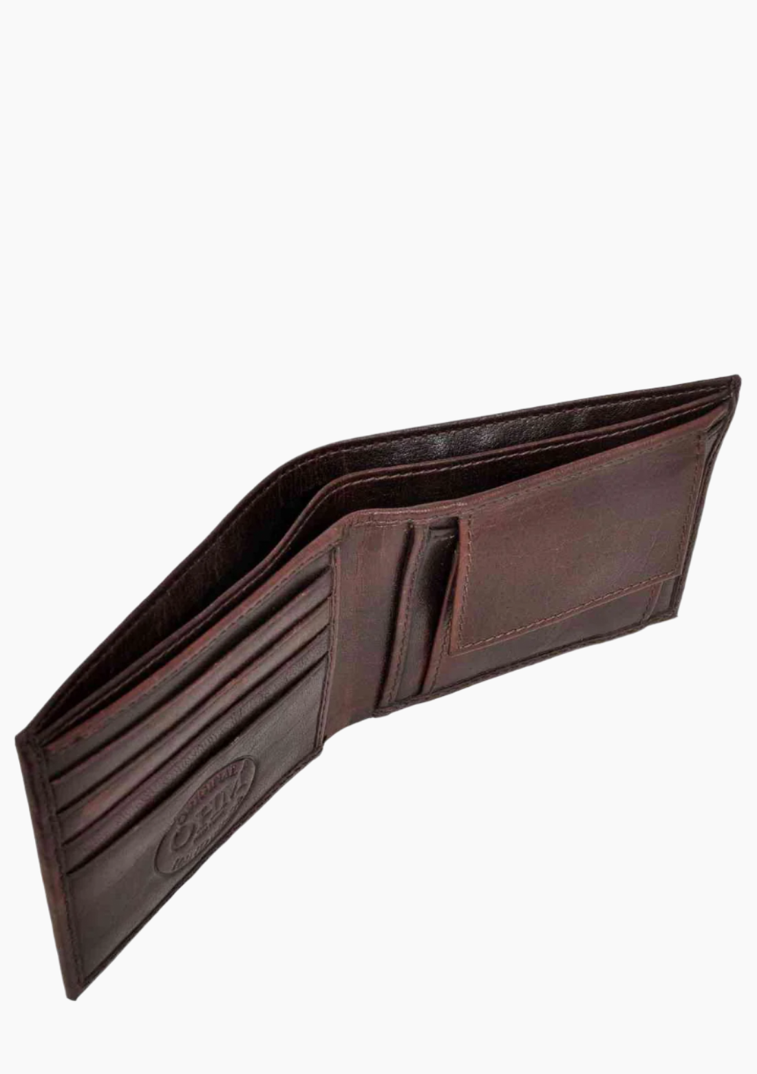 OHM Bill Fold Leather Wallet in Oxblood