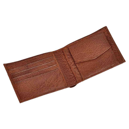 OHM New York Bill Fold Leather Wallet with Coin Pouch