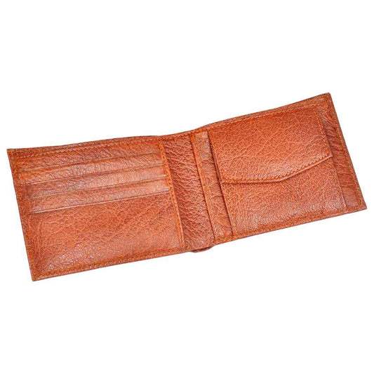 OHM New York Bill Fold Leather Wallet with Coin Pouch